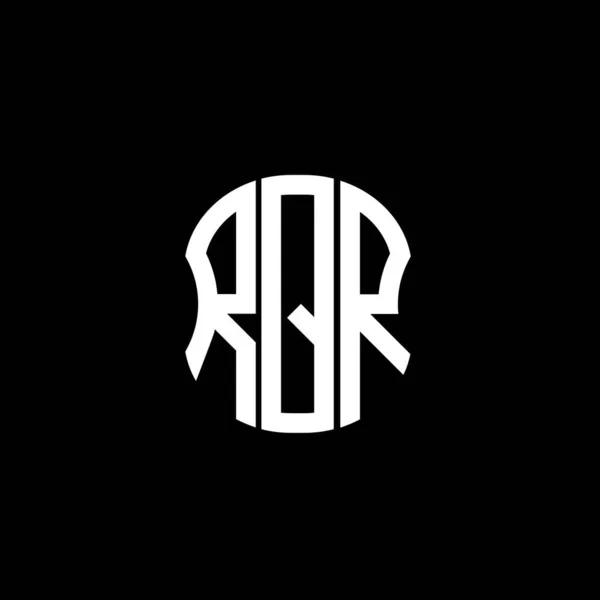 Rqr Brev Logotyp Abstrakt Kreativ Design Rqr Unik Design — Stock vektor