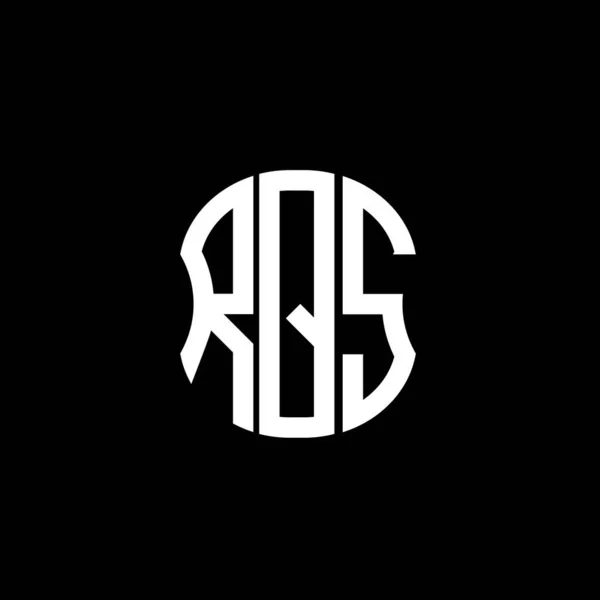 Logo Lettera Rqs Disegno Creativo Astratto Rqs Design Unico — Vettoriale Stock