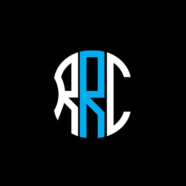 Rrc Carta Logotipo Design Criativo Abstrato Rrc Design Único — Vetor de Stock