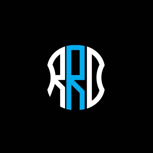Rrd Brev Logotyp Abstrakt Kreativ Design Rrd Unik Design — Stock vektor
