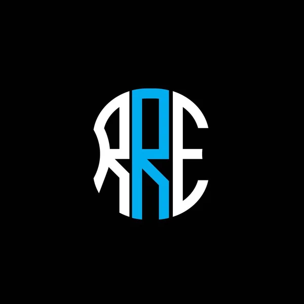 Logo Lettre Rre Design Créatif Abstrait Design Unique Rre — Image vectorielle