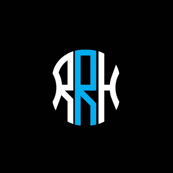 Logo Listu Rrh Abstrakcyjny Projekt Kreatywny Unikalna Konstrukcja Rrh — Wektor stockowy