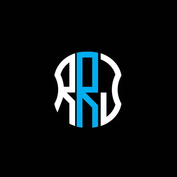 Logotipo Carta Rrj Diseño Creativo Abstracto Rrj Diseño Único — Archivo Imágenes Vectoriales