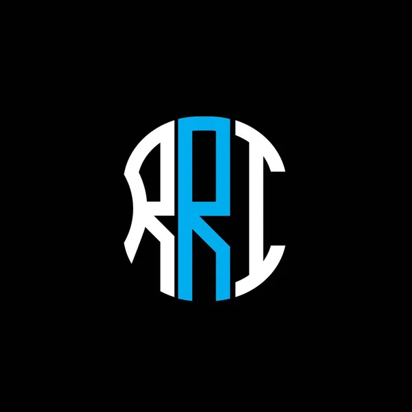 Rri 로고는 추상적 창조적 설계이다 Rri 디자인 — 스톡 벡터