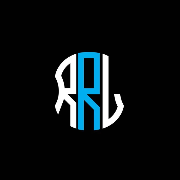 Rrl Logotipo Carta Design Criativo Abstrato Rrl Design Único —  Vetores de Stock