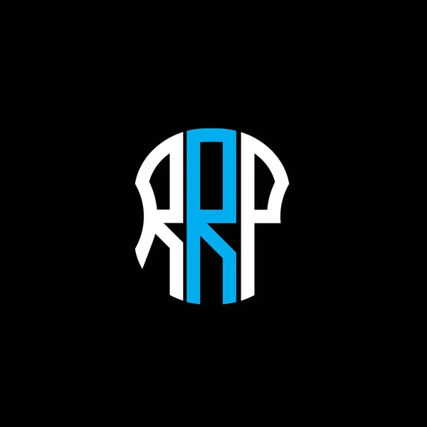 Rrp Carta Logotipo Design Criativo Abstrato Rrp Design Exclusivo — Vetor de Stock