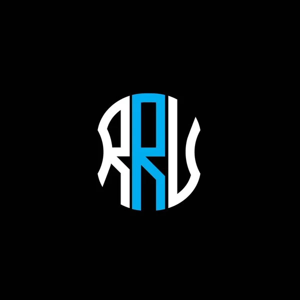 Rru Letter Logo Abstract Creatief Design Uniek Ontwerp Spoorwegonderneming — Stockvector