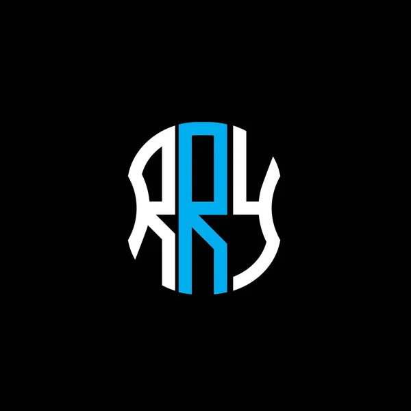 Rry Carta Logotipo Design Criativo Abstrato Rry Design Único — Vetor de Stock
