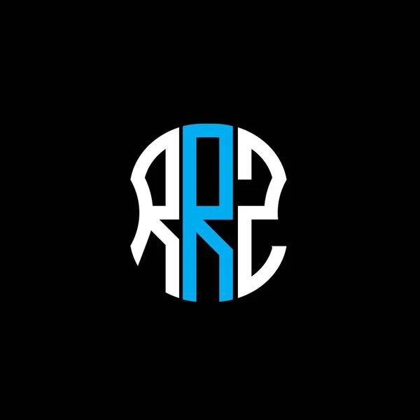Logotipo Letra Rrz Diseño Creativo Abstracto Rrz Diseño Único — Vector de stock
