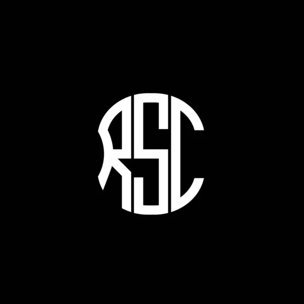 Logo Lettera Rsc Disegno Creativo Astratto Rsc Design Unico — Vettoriale Stock