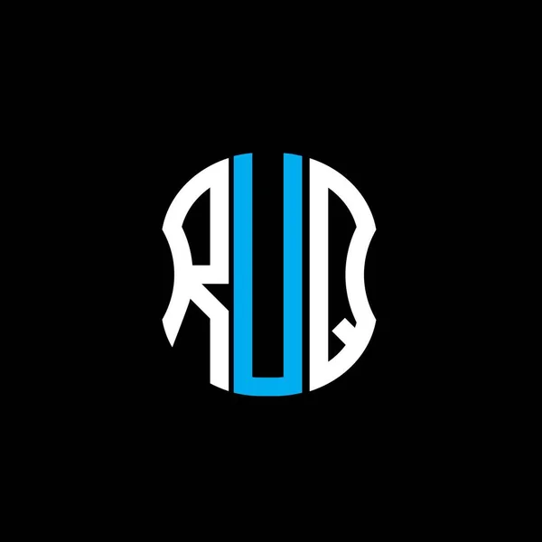 Логотип Буквы Ruq Креативный Дизайн Ruq Уникальный Дизайн — стоковый вектор