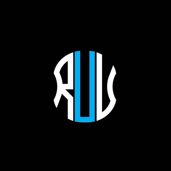 Буквенный Логотип Ruu Креативный Дизайн Ruu Уникальный Дизайн — стоковый вектор