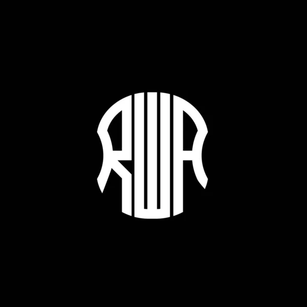 Rwa Carta Logotipo Design Criativo Abstrato Rwa Design Único —  Vetores de Stock