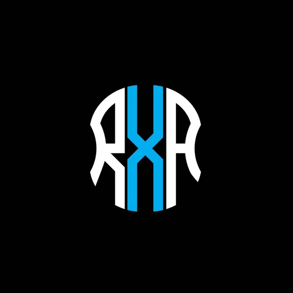 Rxa Brev Logotyp Abstrakt Kreativ Design Rxa Unik Design — Stock vektor