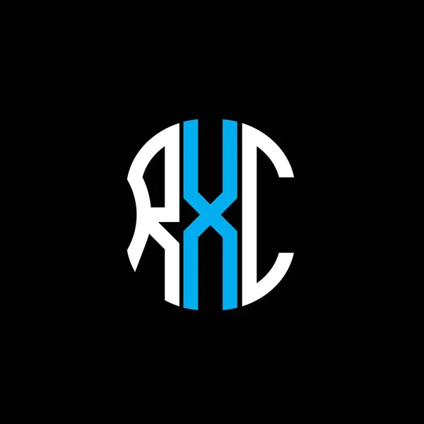 Rxc 문자는 추상적 창조적 설계를 상징한다 Rxc 디자인 — 스톡 벡터