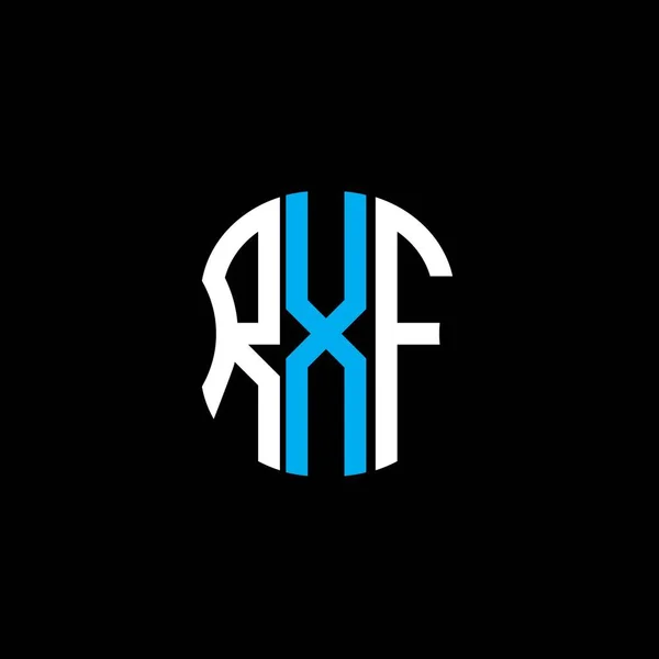 Logo Lettera Rxf Disegno Creativo Astratto Rxf Design Unico — Vettoriale Stock