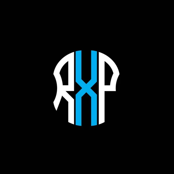 Rxp Harfi Logosu Soyut Yaratıcı Tasarım Rxp Benzersiz Tasarım — Stok Vektör