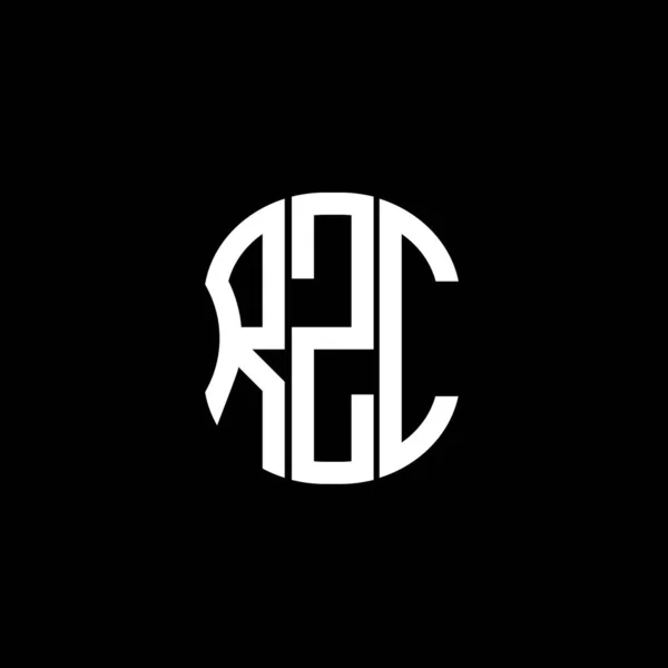 Logo Listu Rzc Abstrakcyjny Projekt Kreatywny Rzc Unikalny Design — Wektor stockowy