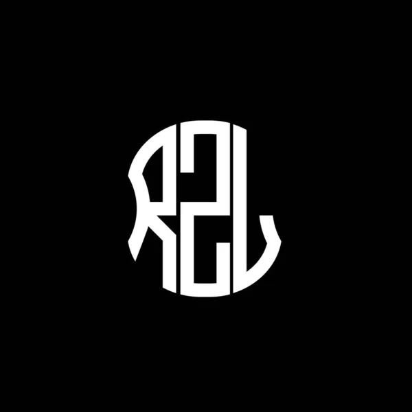 Logo Listu Rzl Abstrakcyjny Projekt Kreatywny Rzl Unikalny Design — Wektor stockowy