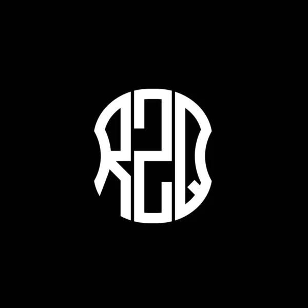 Logo Listu Rzq Abstrakcyjny Projekt Kreatywny Rzq Unikalny Design — Wektor stockowy