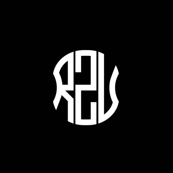 Logo Listu Rzu Abstrakcyjny Projekt Kreatywny Rzu Unikalny Design — Wektor stockowy