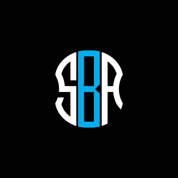 Logo Listu Sba Abstrakcyjny Projekt Kreatywny Unikalny Projekt Sba — Wektor stockowy