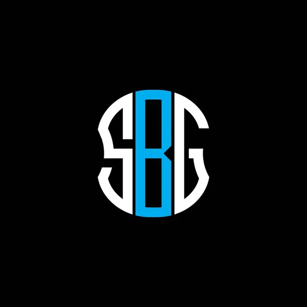 Sbg Harfi Logosu Soyut Yaratıcı Tasarım Sbg Benzersiz Tasarımı — Stok Vektör