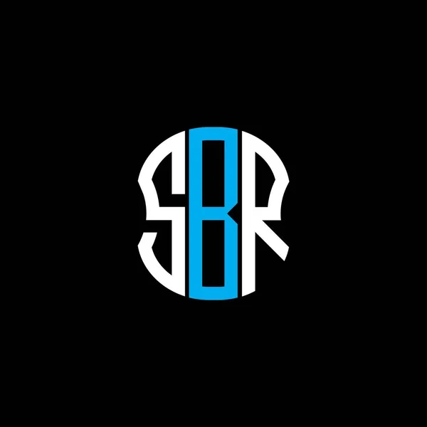 Logo Lettera Sbr Disegno Creativo Astratto Sbr Design Unico — Vettoriale Stock