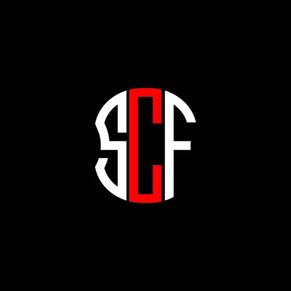 Scf Letter Logo Abstract Creative Design Scf Unique Design — Stock Vector