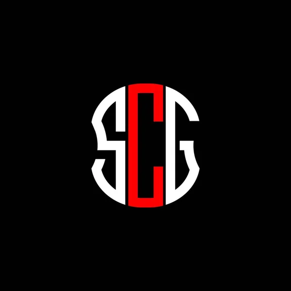 Scg Carta Logotipo Design Criativo Abstrato Scg Design Único — Vetor de Stock