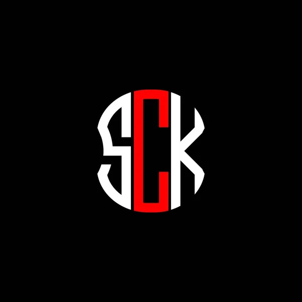 Логотип Буквы Sck Креативный Дизайн Sck Уникальный Дизайн — стоковый вектор