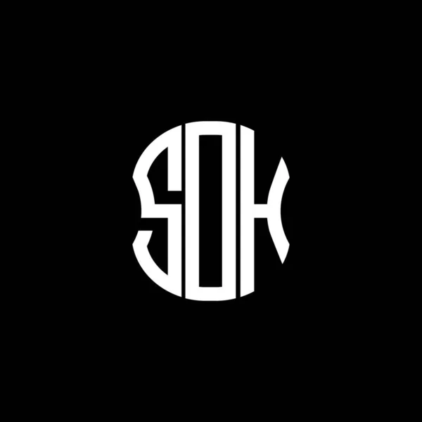 Diseño Creativo Abstracto Del Logotipo Letra Sdh Sdh Diseño Único — Archivo Imágenes Vectoriales