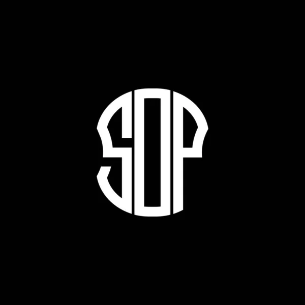 Sdp Letter Logo Abstract Creative Design Sdp Unique Design — Stock Vector