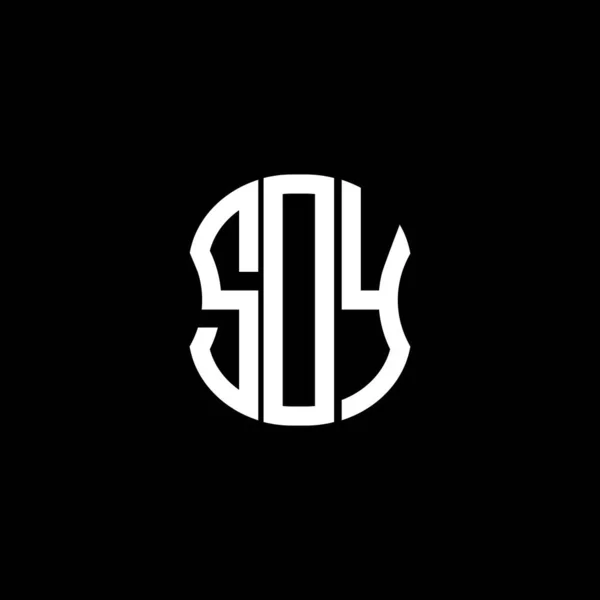 Diseño Creativo Abstracto Del Logotipo Letra Sdy Sdy Diseño Único — Vector de stock