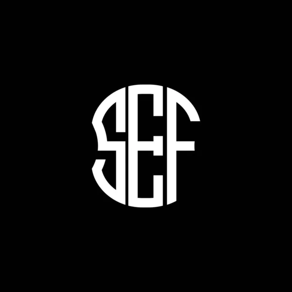 Sef Letter Logo Abstract Creative Design Sef Unique Design — Stock Vector