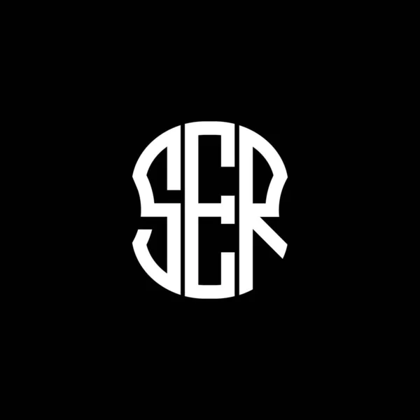 Ser Brief Logo Abstrakte Kreative Gestaltung Einzigartiges Design Von Ser — Stockvektor
