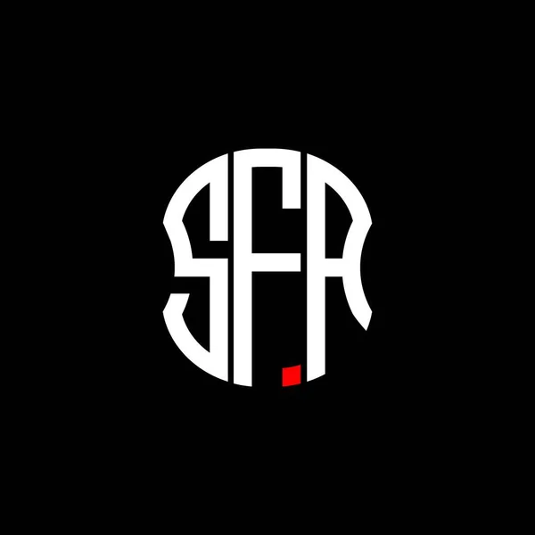 Sfa Brev Logotyp Abstrakt Kreativ Design Sfa Unik Design — Stock vektor