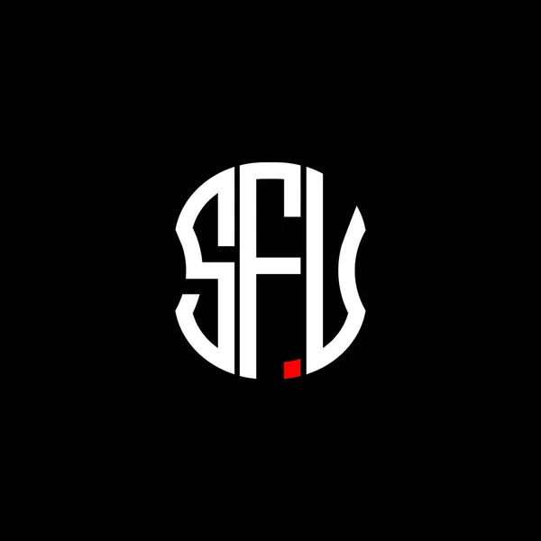 Sfu Letter Logo Abstract Creative Design Sfu Unique Design — Stock Vector