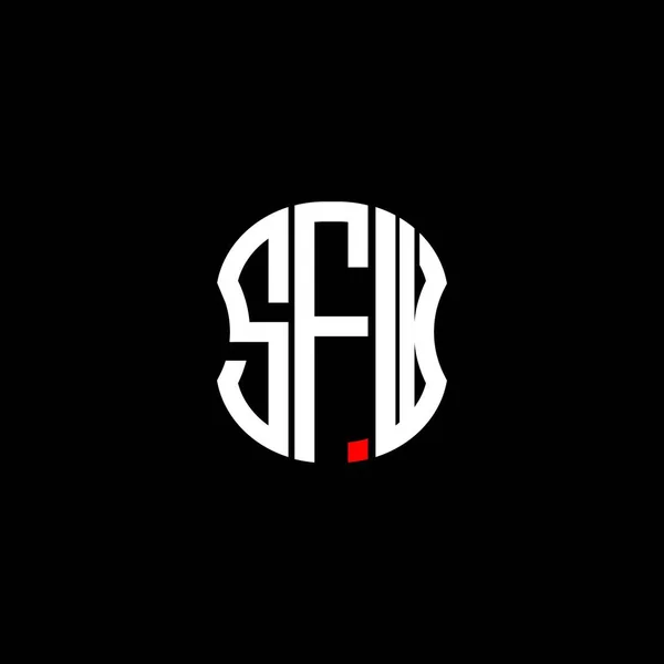 Sfw Letter Logo Abstract Creative Design Sfw Unique Design — Stock Vector