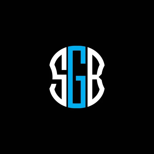 Sgb Harfi Logosu Soyut Yaratıcı Tasarım Sgb Benzersiz Tasarım — Stok Vektör