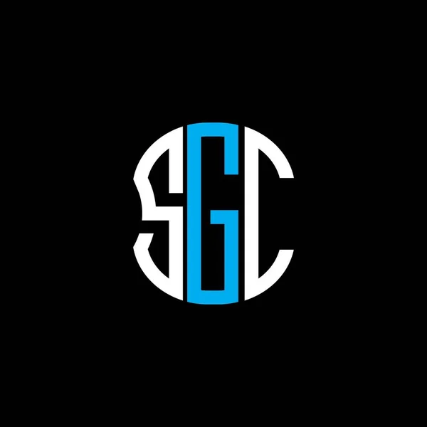 Sgc Harf Logosu Soyut Yaratıcı Tasarım Sgc Benzersiz Tasarımı — Stok Vektör