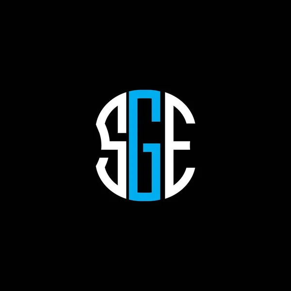Sge Harfi Logosu Soyut Yaratıcı Tasarım Sge Benzersiz Tasarım — Stok Vektör