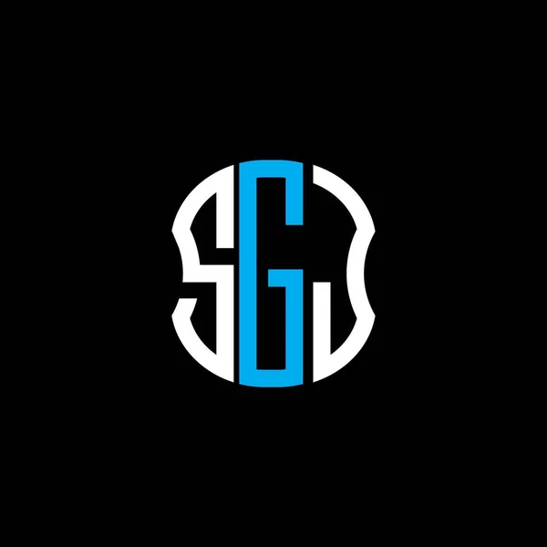 Sgj Harf Logosu Soyut Yaratıcı Tasarım Sgj Benzersiz Tasarım — Stok Vektör