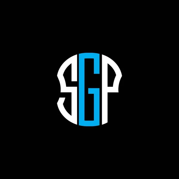 Sgp Harf Logosu Soyut Yaratıcı Tasarım Sgp Benzersiz Tasarım — Stok Vektör