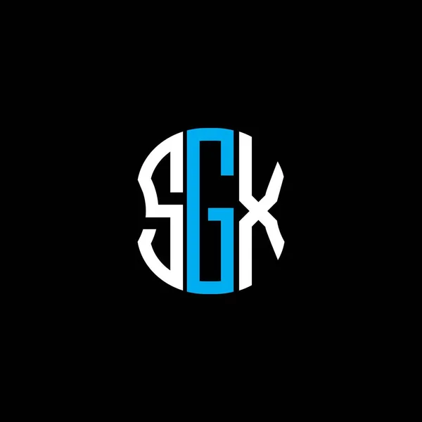 Sgx Harf Logosu Soyut Yaratıcı Tasarım Sgx Benzersiz Tasarım — Stok Vektör