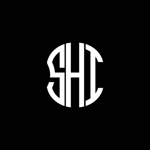 Shi 추상적 창조적 설계의 로고를 씁니다 Shi 디자인 — 스톡 벡터