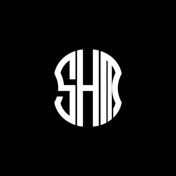 Shm Carta Logotipo Design Criativo Abstrato Shm Design Único — Vetor de Stock