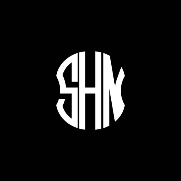 Shn Lettre Logo Abstrait Design Créatif Shn Design Unique — Image vectorielle