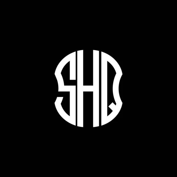 Shq Brev Logotyp Abstrakt Kreativ Design Shq Unik Design — Stock vektor