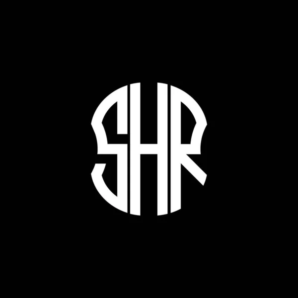 Shr Carta Logotipo Design Criativo Abstrato Shr Design Único —  Vetores de Stock